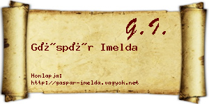 Gáspár Imelda névjegykártya